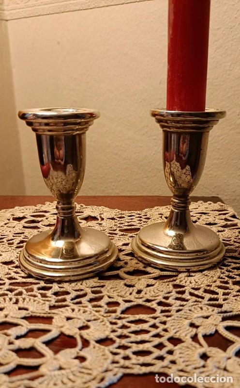 Vintage: Candelabros vintage de alpaca - Foto 5
