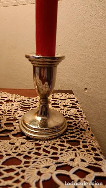 Vintage: Candelabros vintage de alpaca - Foto 6