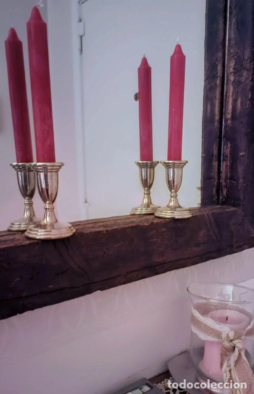 Vintage: Candelabros vintage de alpaca - Foto 7