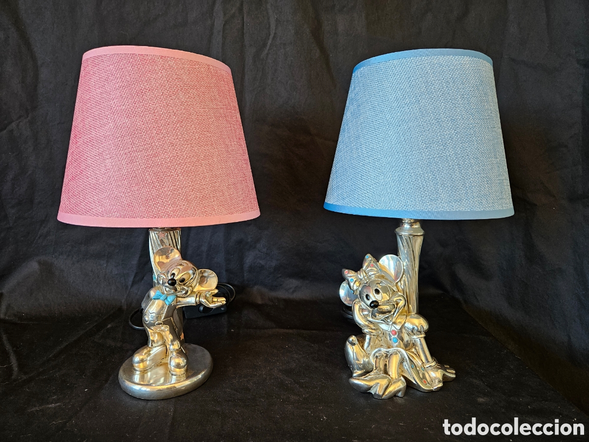 Vintage: L&aacute;mparas Mickey y Minnie Disney Plata - Foto 20