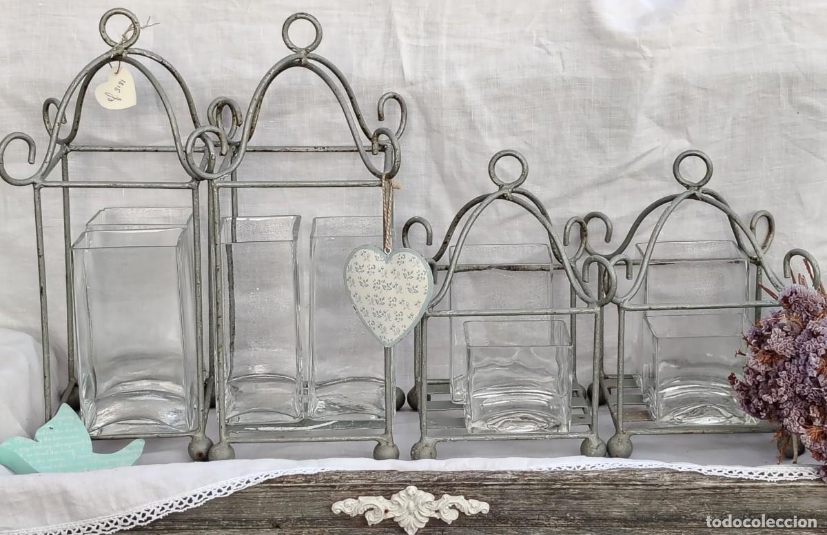 Vintage: 4 porta-velas de hierro - Foto 1