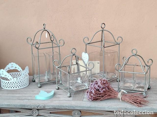Vintage: 4 porta-velas de hierro - Foto 2