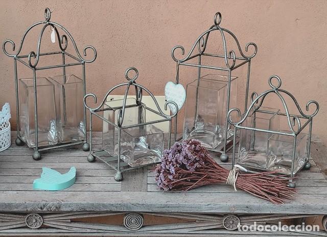 Vintage: 4 porta-velas de hierro - Foto 3