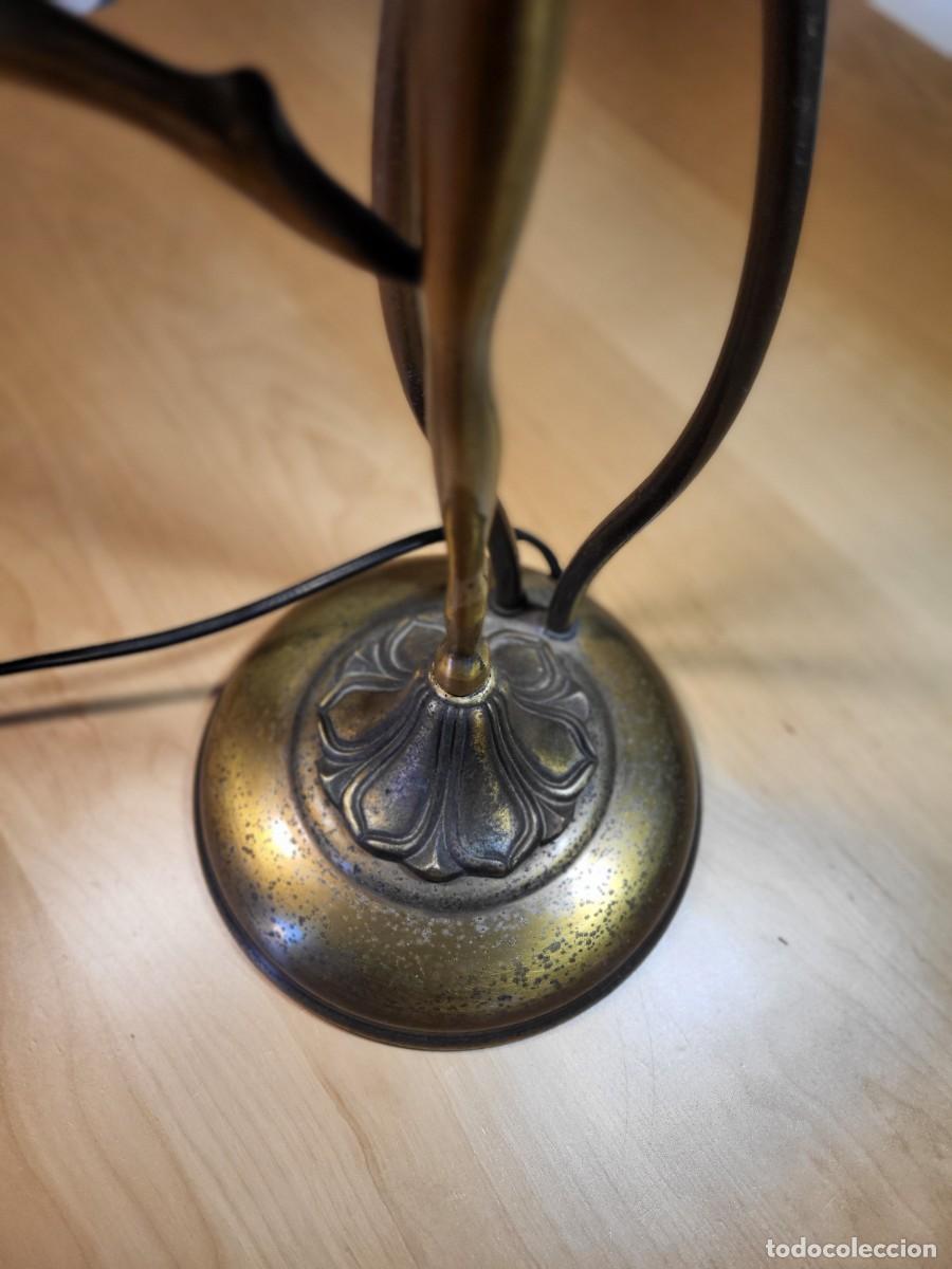 Vintage: L&Aacute;MPARA DE MESA ART NOUVEAU - Foto 3