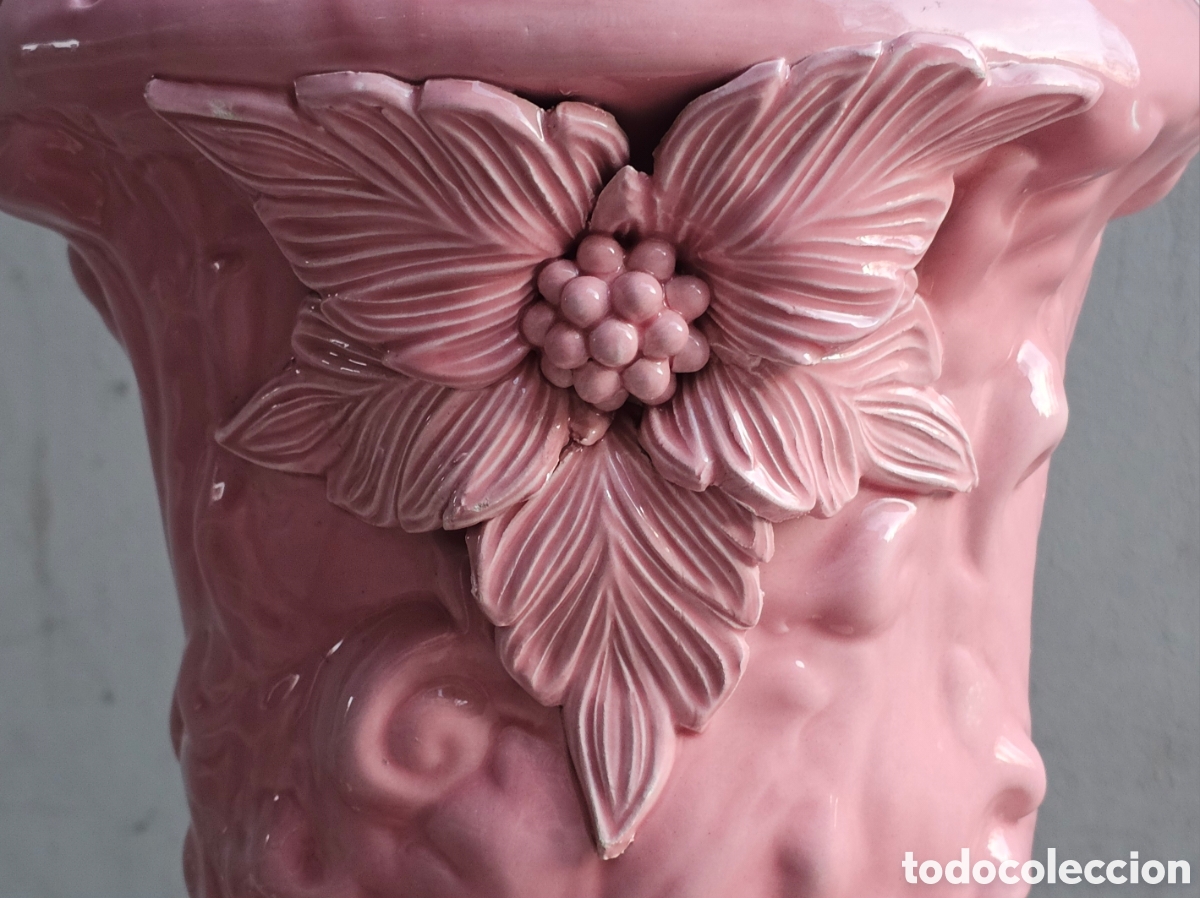 Vintage: Lampara Manises rosa - Foto 2