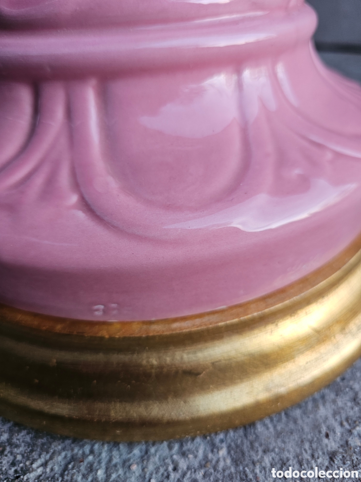 Vintage: Lampara Manises rosa - Foto 9