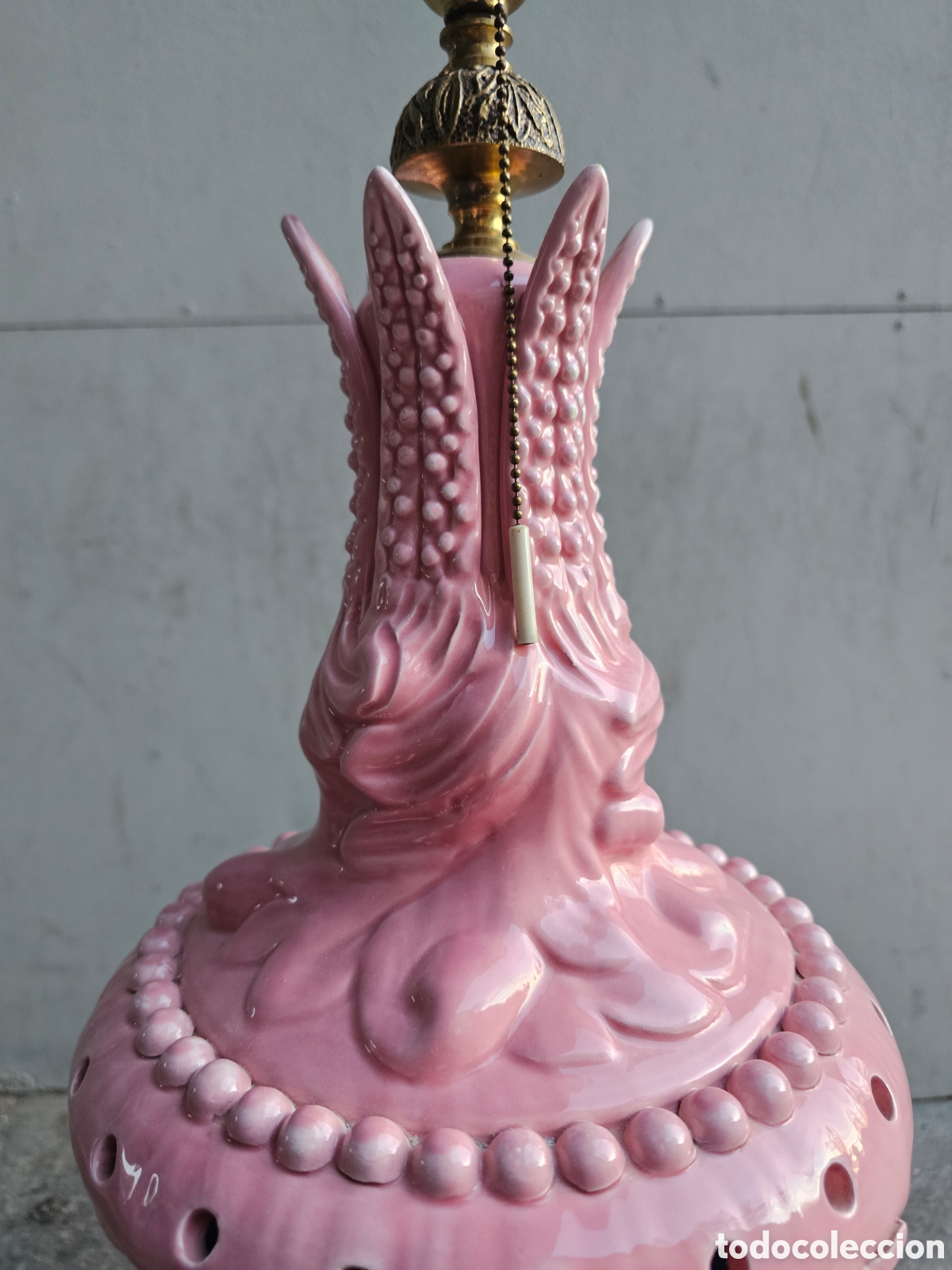 Vintage: Lampara Manises rosa - Foto 10