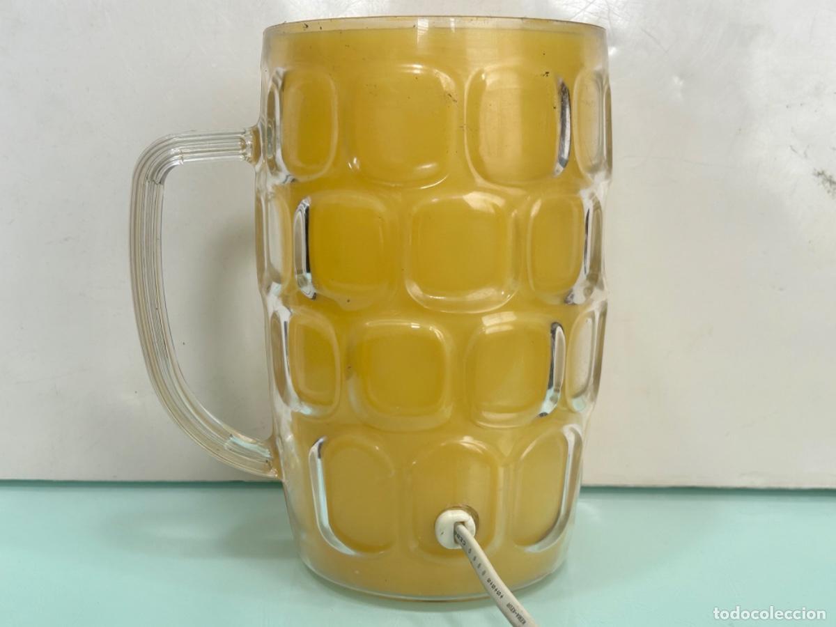 Vintage: L&Aacute;MPARA JARRA DE CERVEZA-CON LUZ-FUNCIONANDO-25 CMS - Foto 2