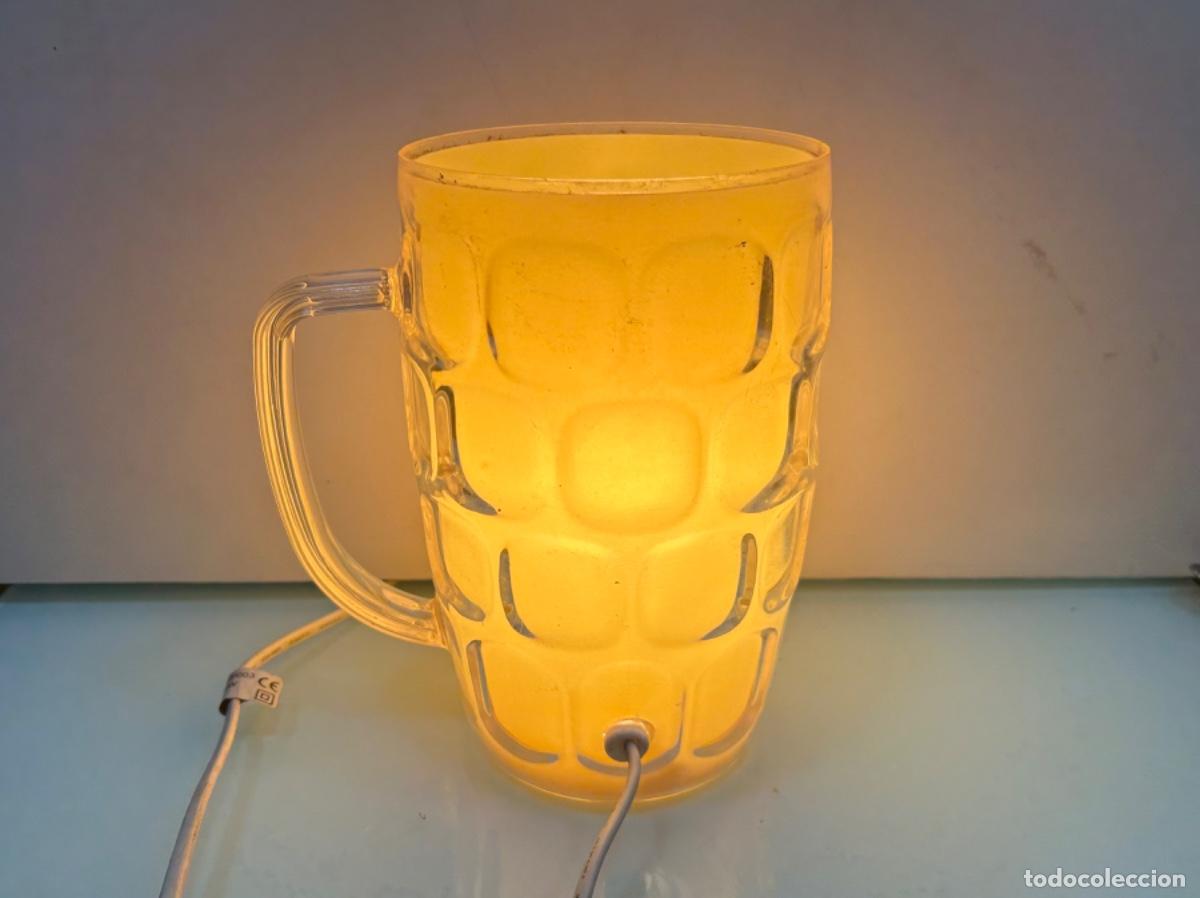 Vintage: L&Aacute;MPARA JARRA DE CERVEZA-CON LUZ-FUNCIONANDO-25 CMS - Foto 6