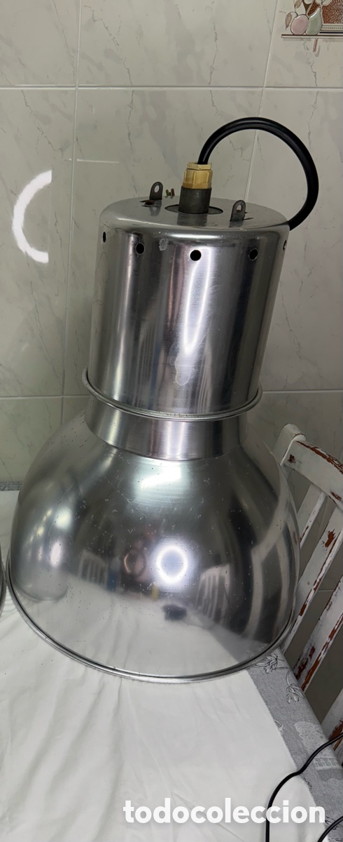 Vintage: 2 lamparas aluminio industriales - Foto 14