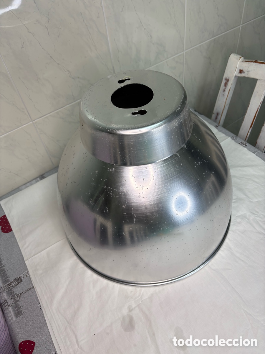 Vintage: 2 lamparas aluminio industriales - Foto 17