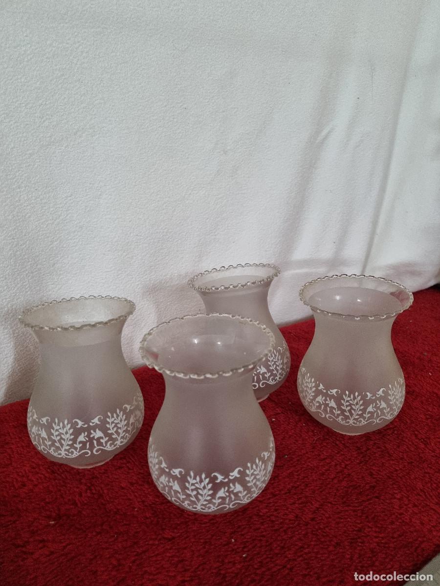 Vintage: JUEGO DE 4 TULIPAS CRISTAL - Foto 3