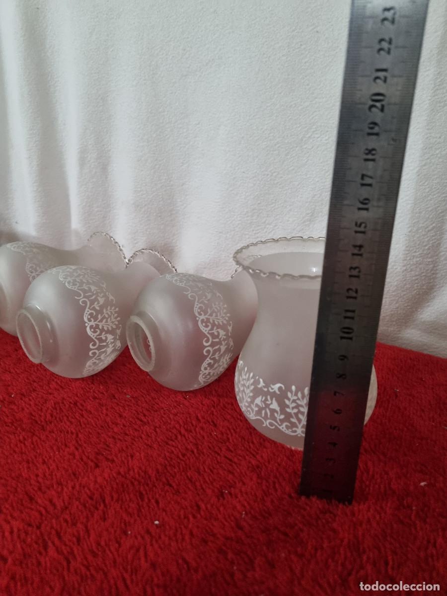 Vintage: JUEGO DE 4 TULIPAS CRISTAL - Foto 5