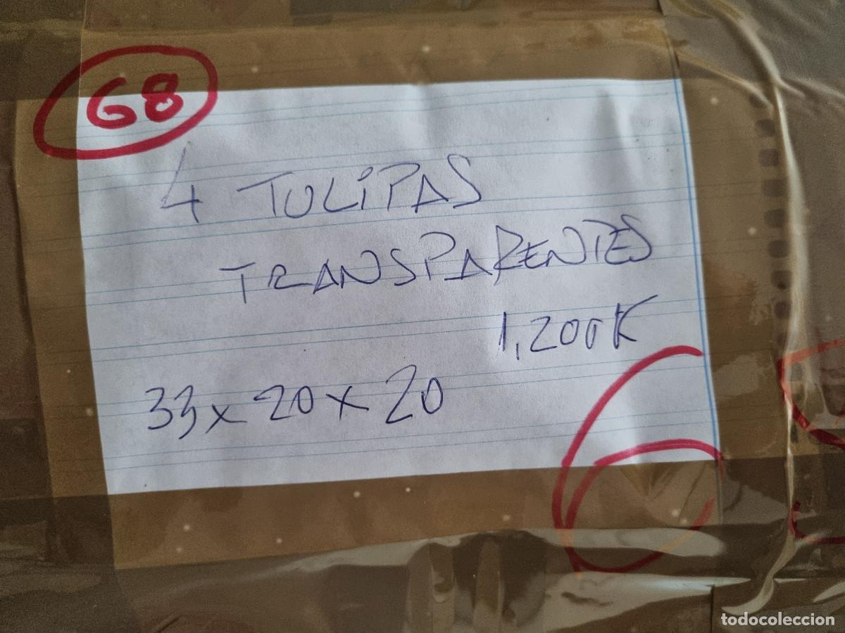 Vintage: JUEGO DE 4 TULIPAS CRISTAL - Foto 6