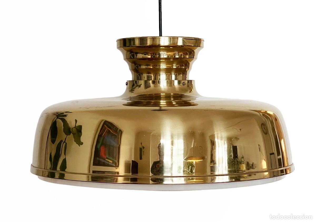Vintage: Large brass pendant light. Sweden 1960s - Foto 1