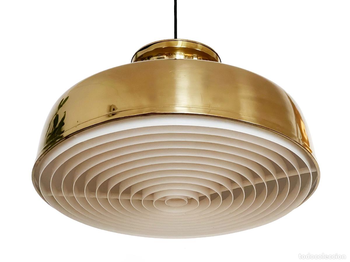 Vintage: Large brass pendant light. Sweden 1960s - Foto 3