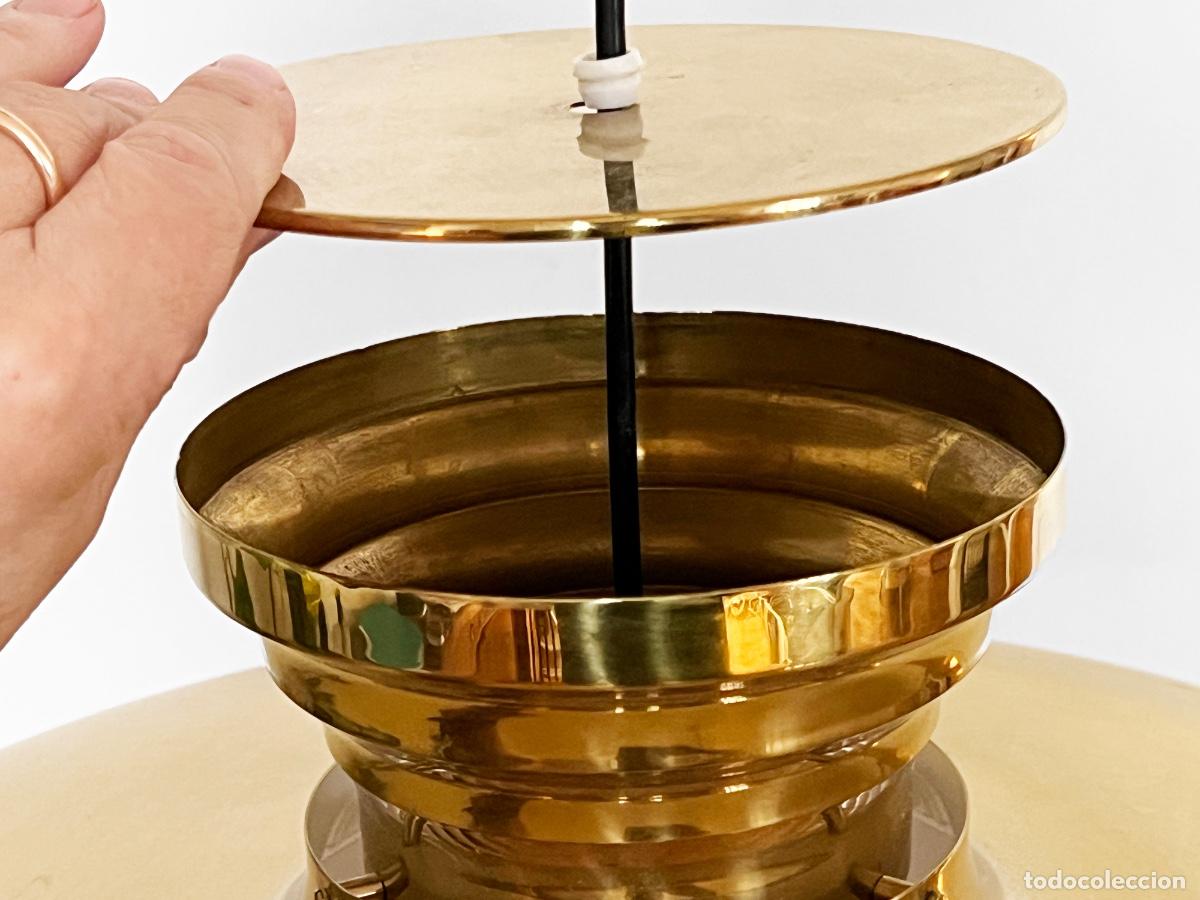 Vintage: Large brass pendant light. Sweden 1960s - Foto 8