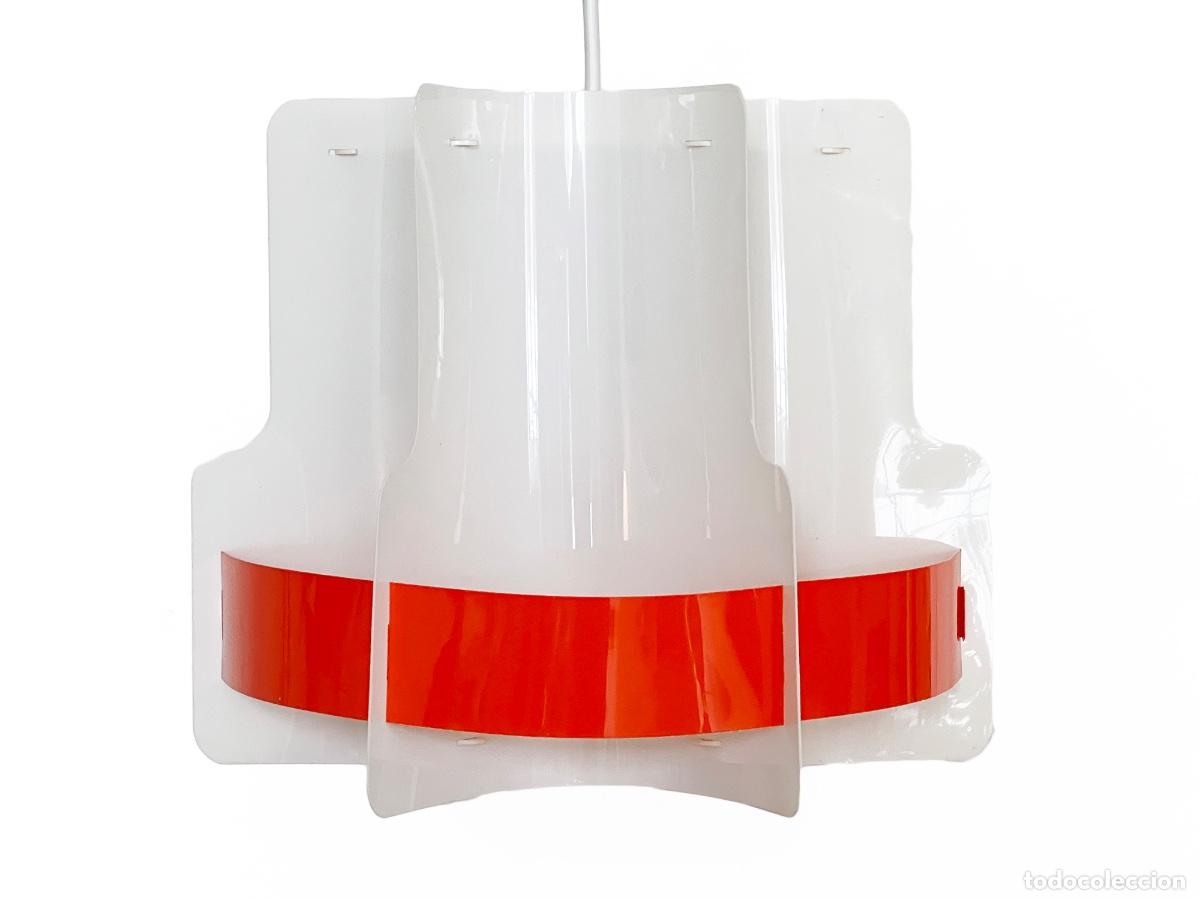 Vintage: Plastic sheet pendant light by Quality System. Denmark 1970s - Foto 1