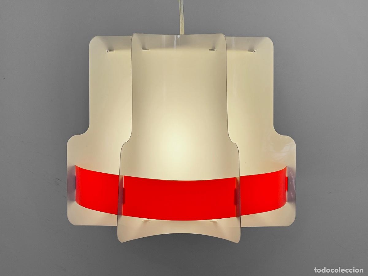 Vintage: Plastic sheet pendant light by Quality System. Denmark 1970s - Foto 2