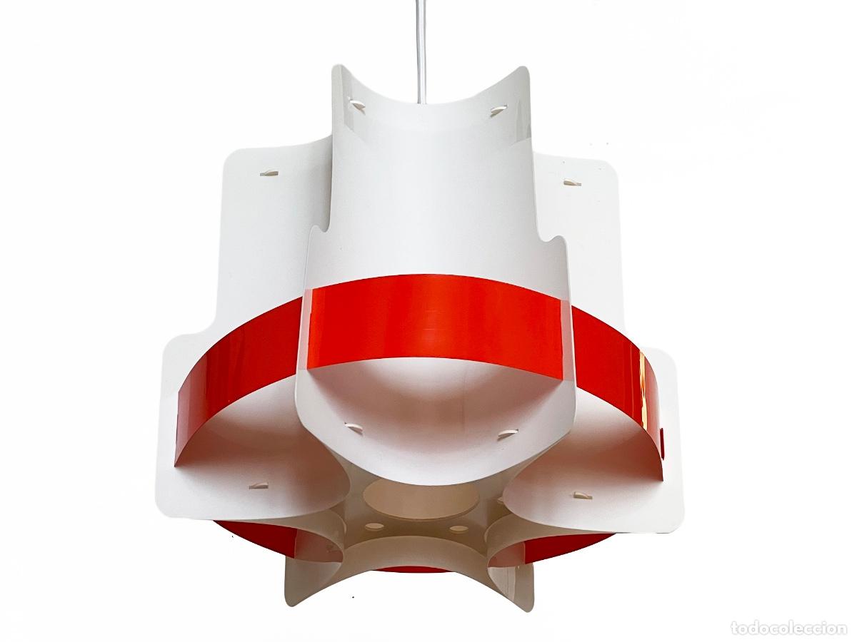 Vintage: Plastic sheet pendant light by Quality System. Denmark 1970s - Foto 3