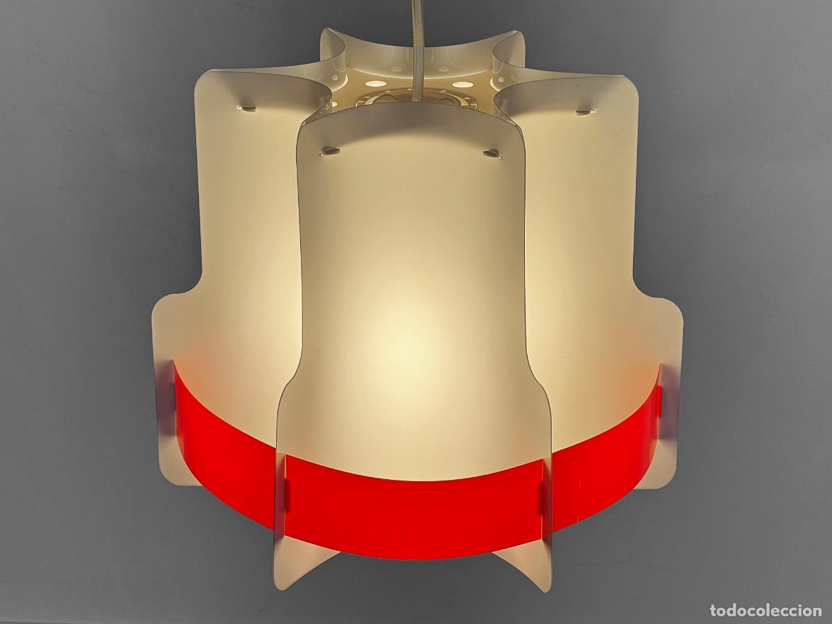 Vintage: Plastic sheet pendant light by Quality System. Denmark 1970s - Foto 6