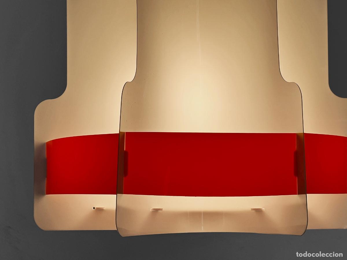 Vintage: Plastic sheet pendant light by Quality System. Denmark 1970s - Foto 7