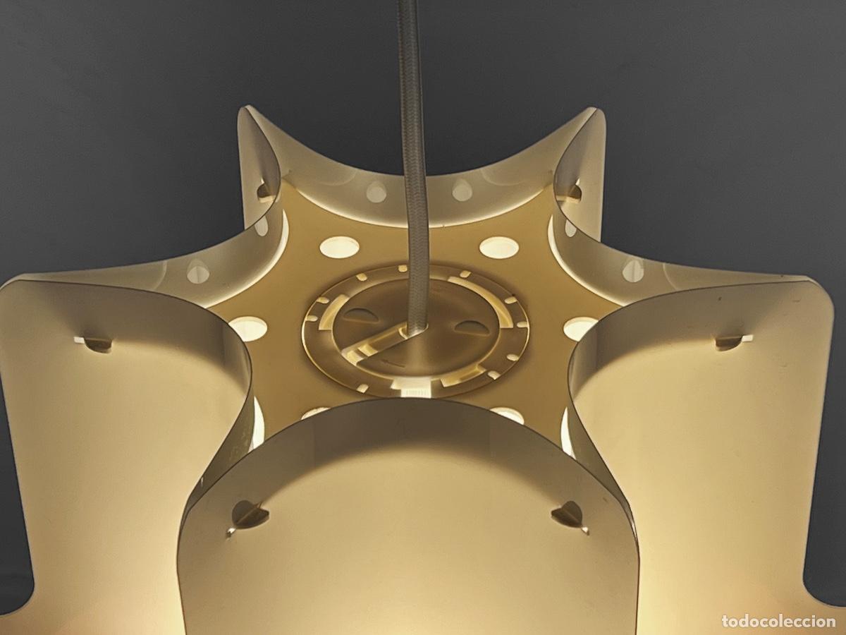 Vintage: Plastic sheet pendant light by Quality System. Denmark 1970s - Foto 8