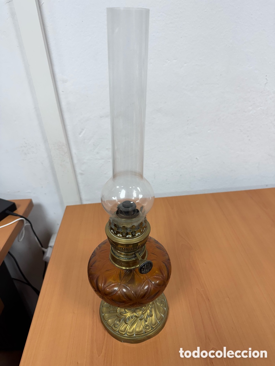 Vintage: Quinquel antiguo con aplique - Foto 3