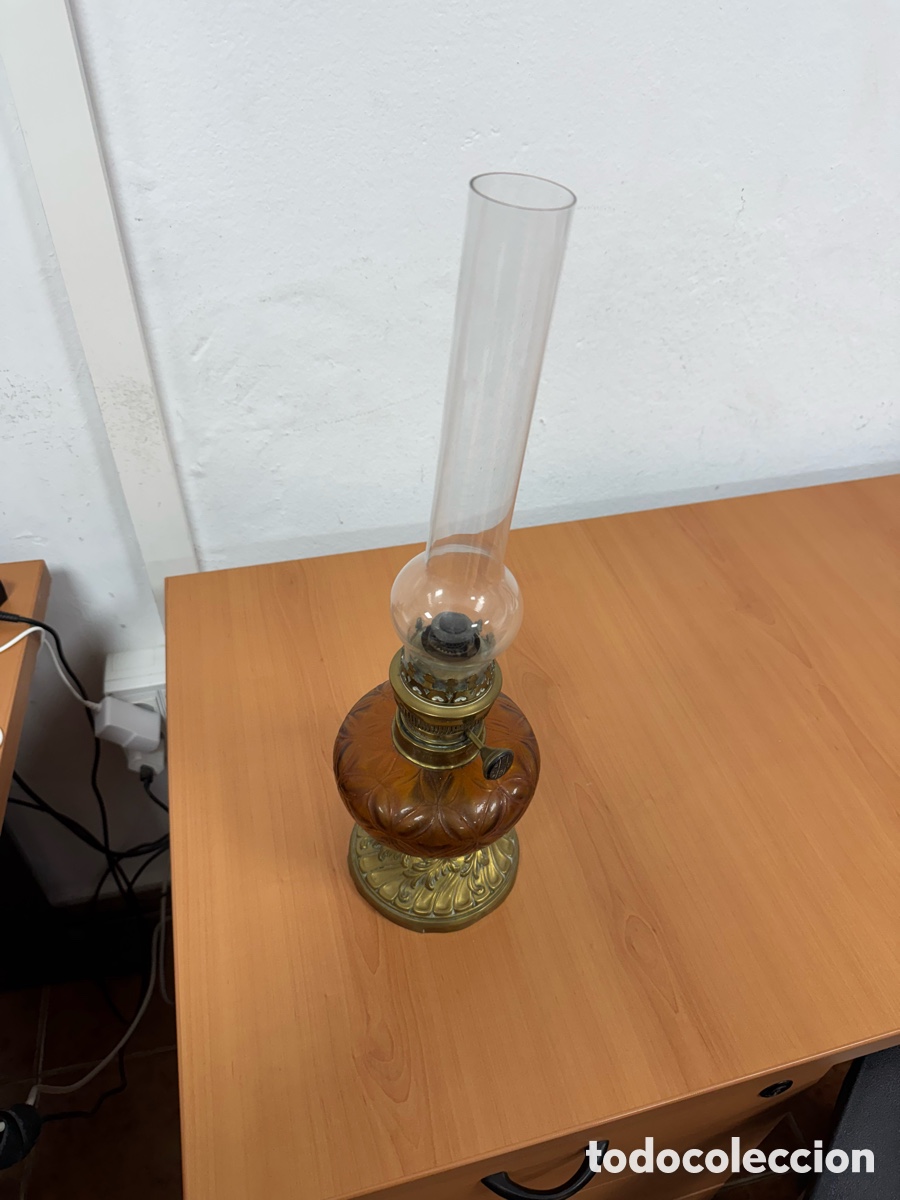 Vintage: Quinquel antiguo con aplique - Foto 1