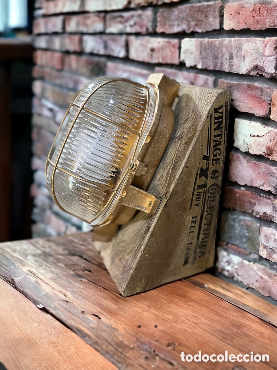 Vintage: L&aacute;mpara &ldquo;Antiques&rdquo; de casta&ntilde;o - Foto 2