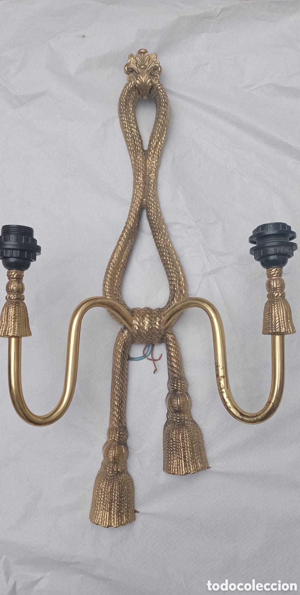 Vintage: 2 lamparas, candelabros de pared - Foto 2