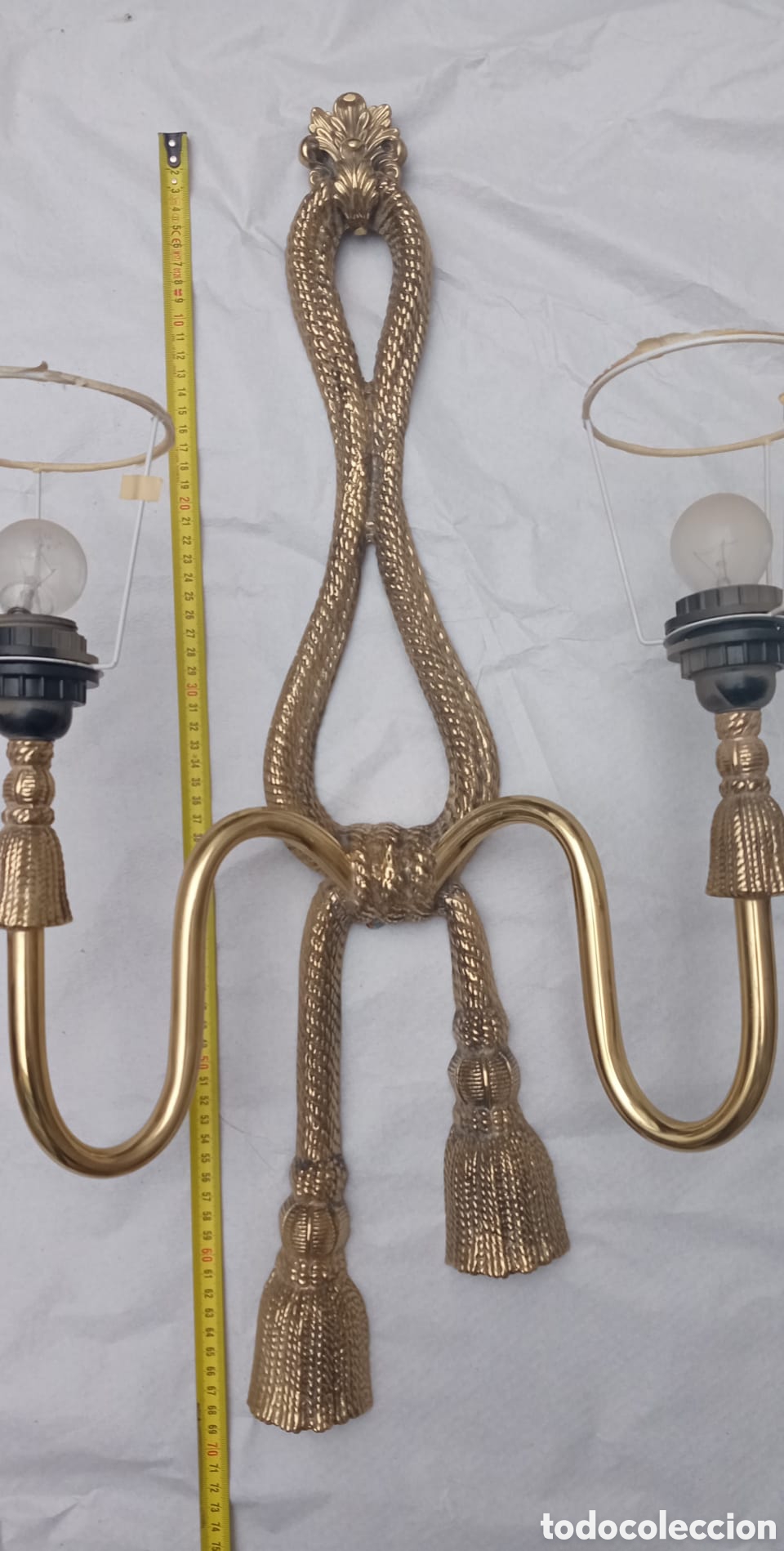 Vintage: 2 lamparas, candelabros de pared - Foto 3