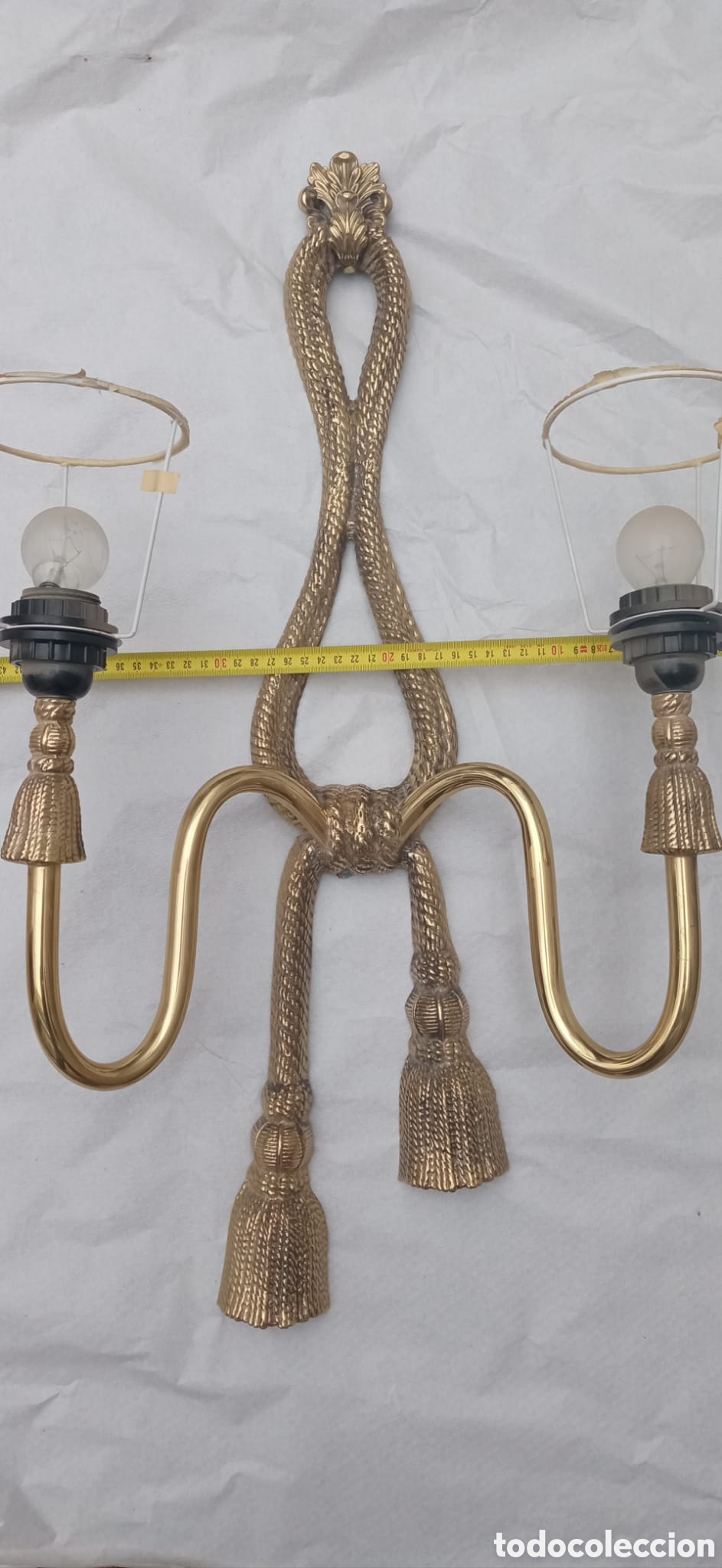 Vintage: 2 lamparas, candelabros de pared - Foto 4