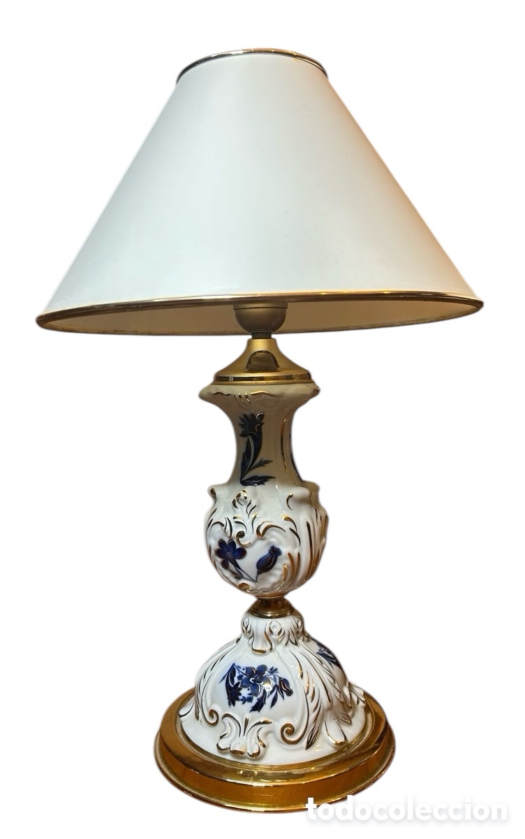 Vintage: L&Aacute;MPARAS PORCELANA 38,5cm. - Foto 2