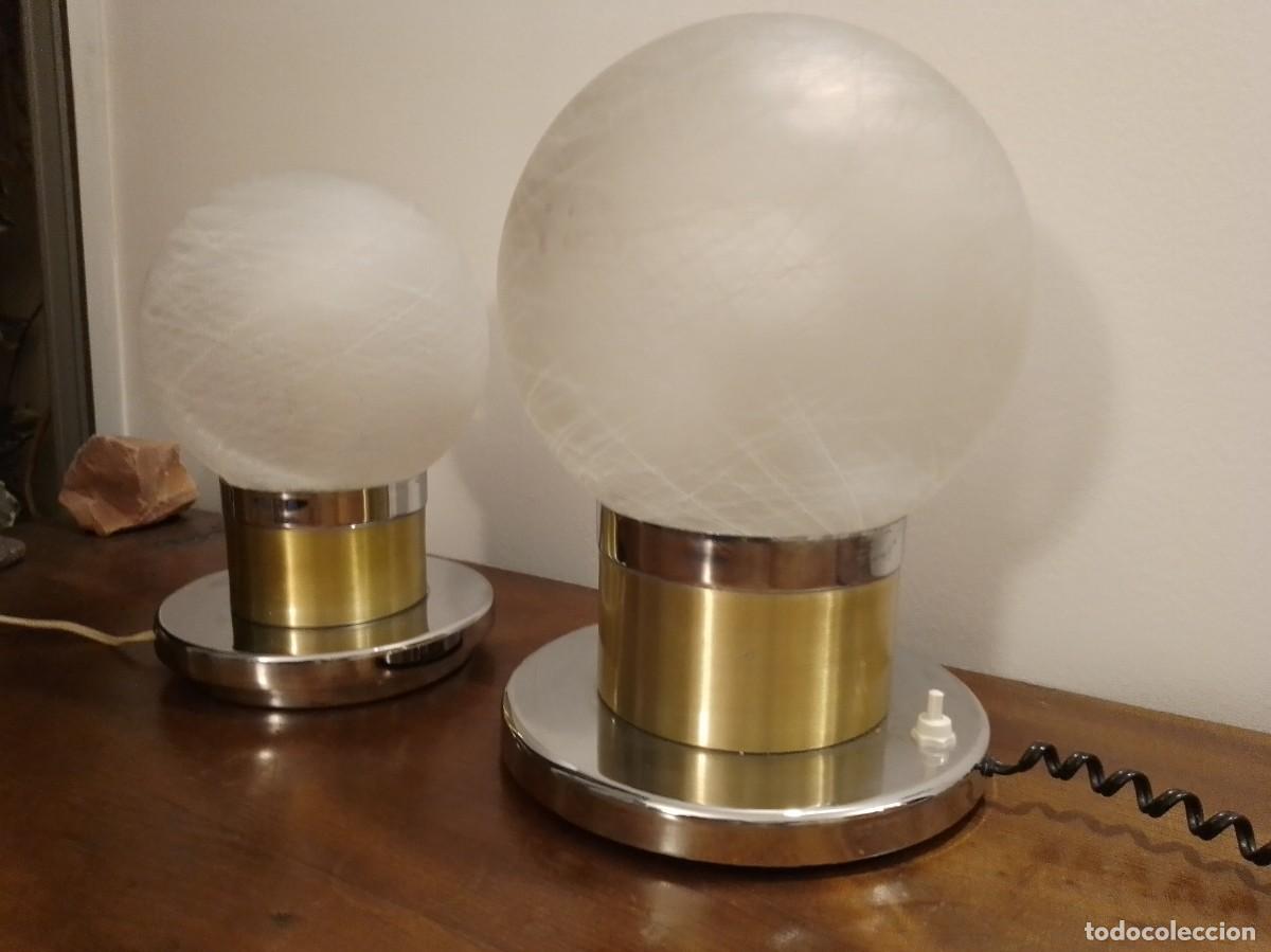 Vintage: 2 l&aacute;mparas vintage space age - Foto 1