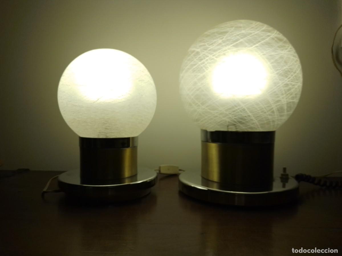 Vintage: 2 l&aacute;mparas vintage space age - Foto 5