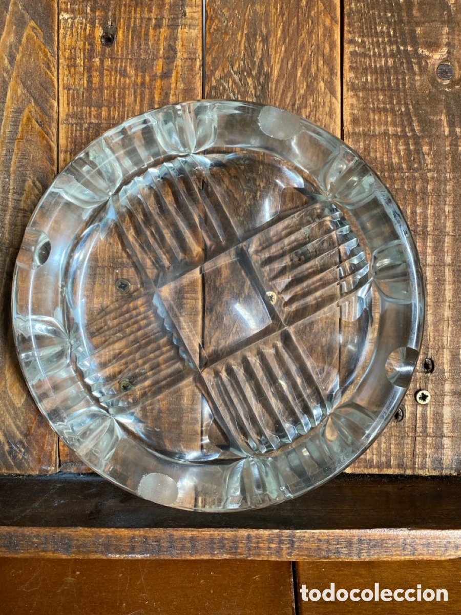 Vintage: Cenicero de cristal tallado - Foto 5
