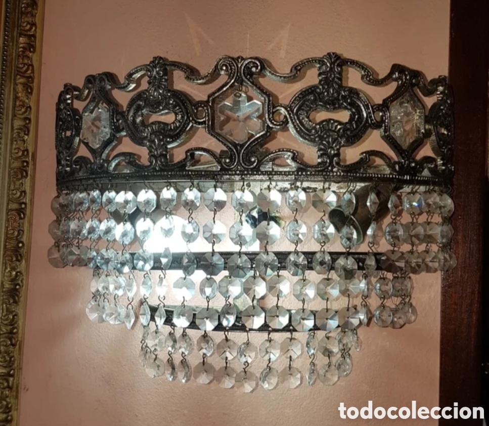 Vintage: Apliques de pared con cristales de Swarosky - Foto 3