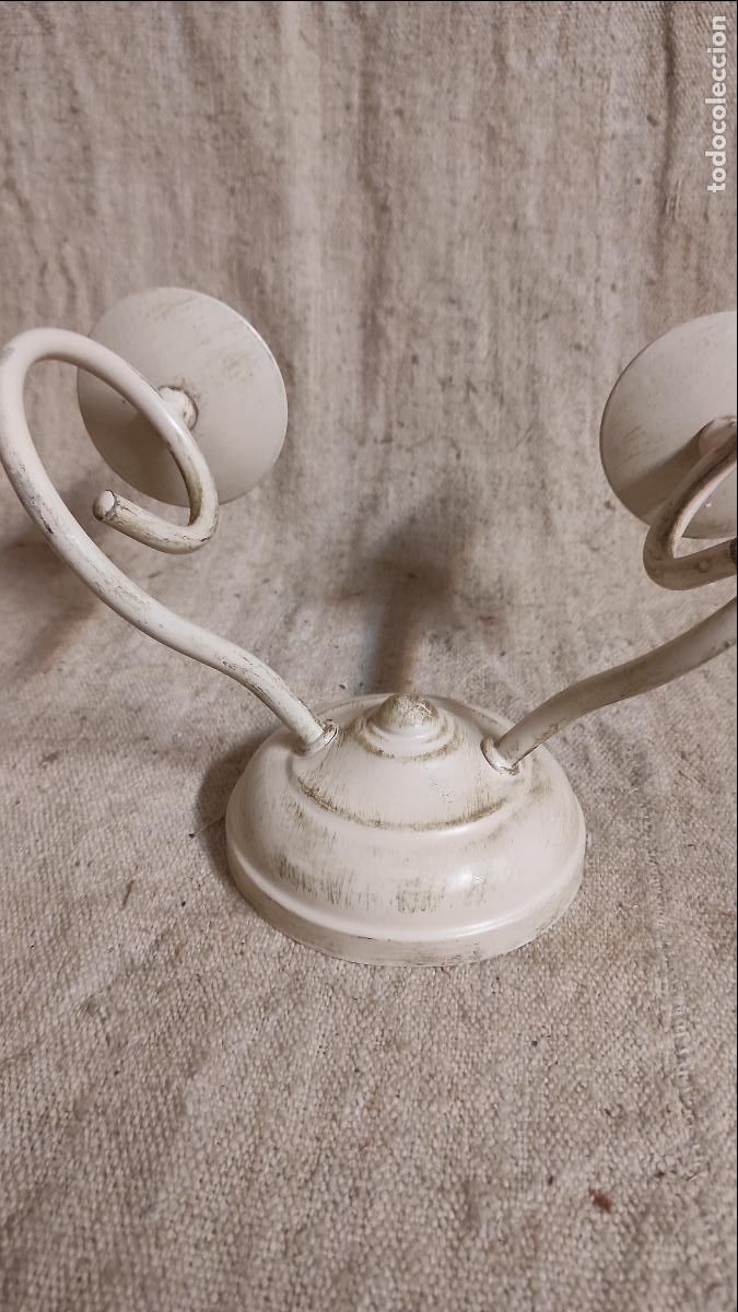 Vintage: aplique de pared de dosl luces metal - Foto 2