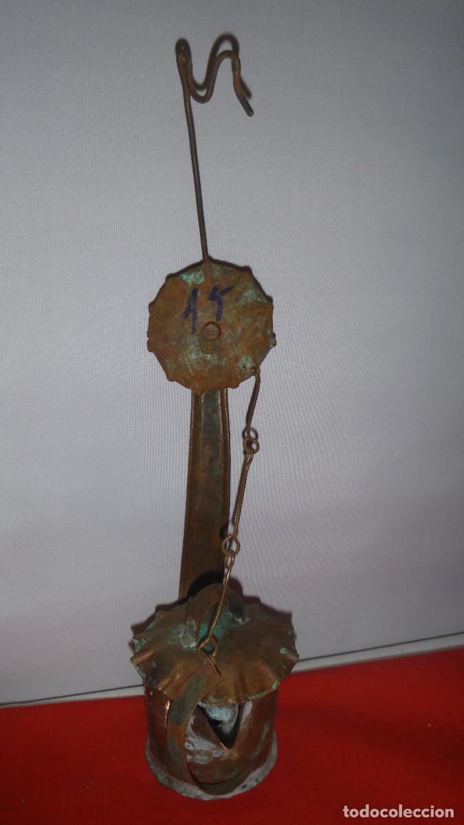Vintage: LOTE DOS CANDILES FAROLES DE COBRE - Foto 2