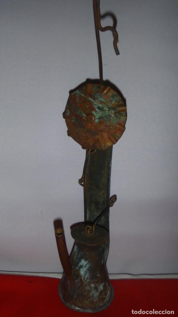 Vintage: LOTE DOS CANDILES FAROLES DE COBRE - Foto 3