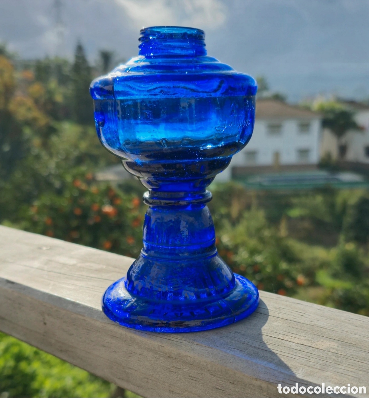 Vintage: Quinque azul y laton - Foto 2