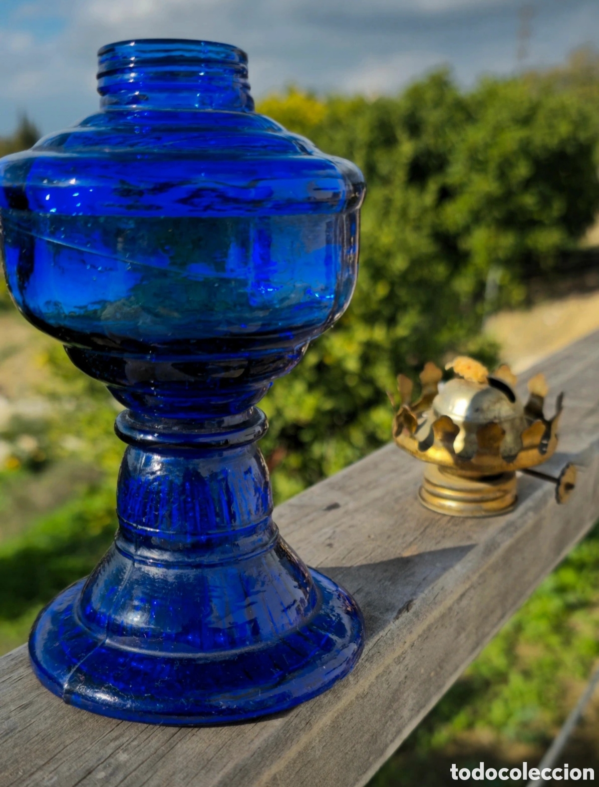 Vintage: Quinque azul y laton - Foto 5
