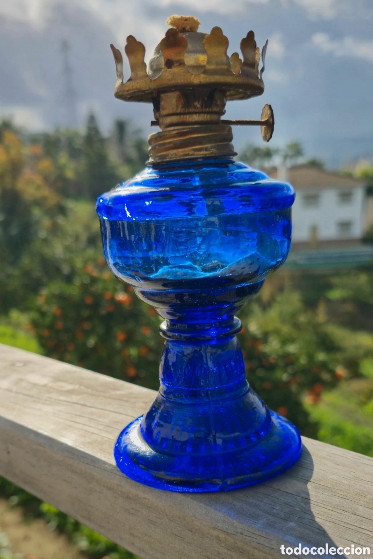 Vintage: Quinque azul y laton - Foto 7