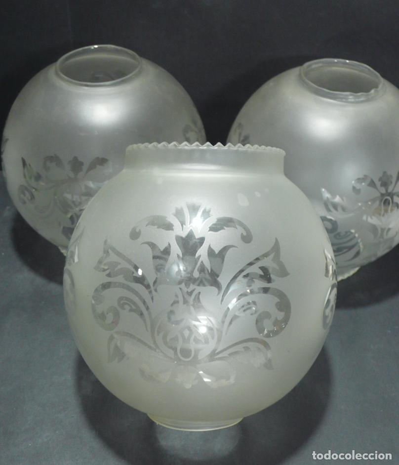 Vintage: TRES TULIPAS DE CRISTAL - Foto 3