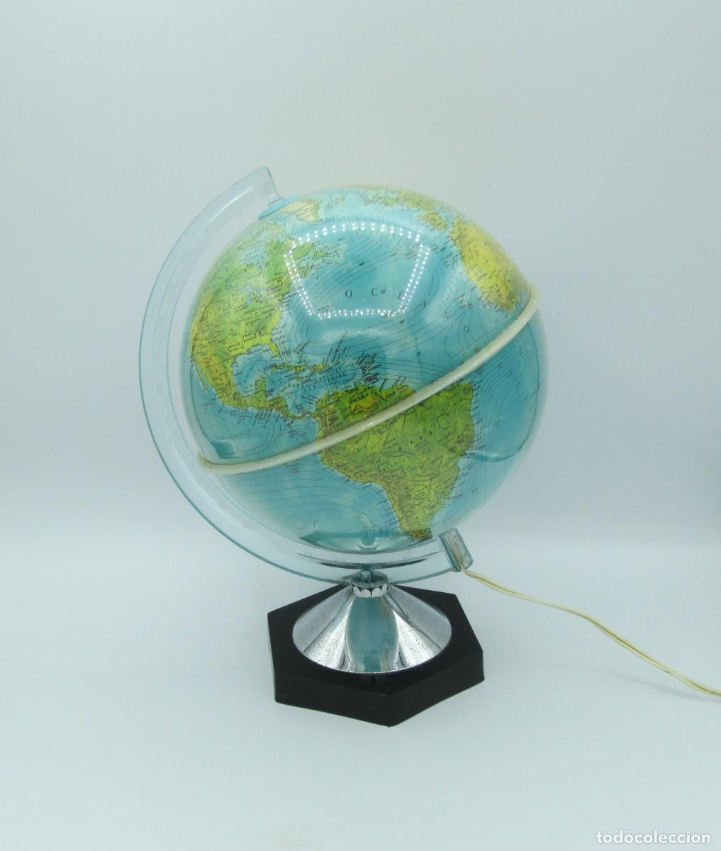 Vintage: Globo terr&aacute;queo con luz Salvat - Foto 1