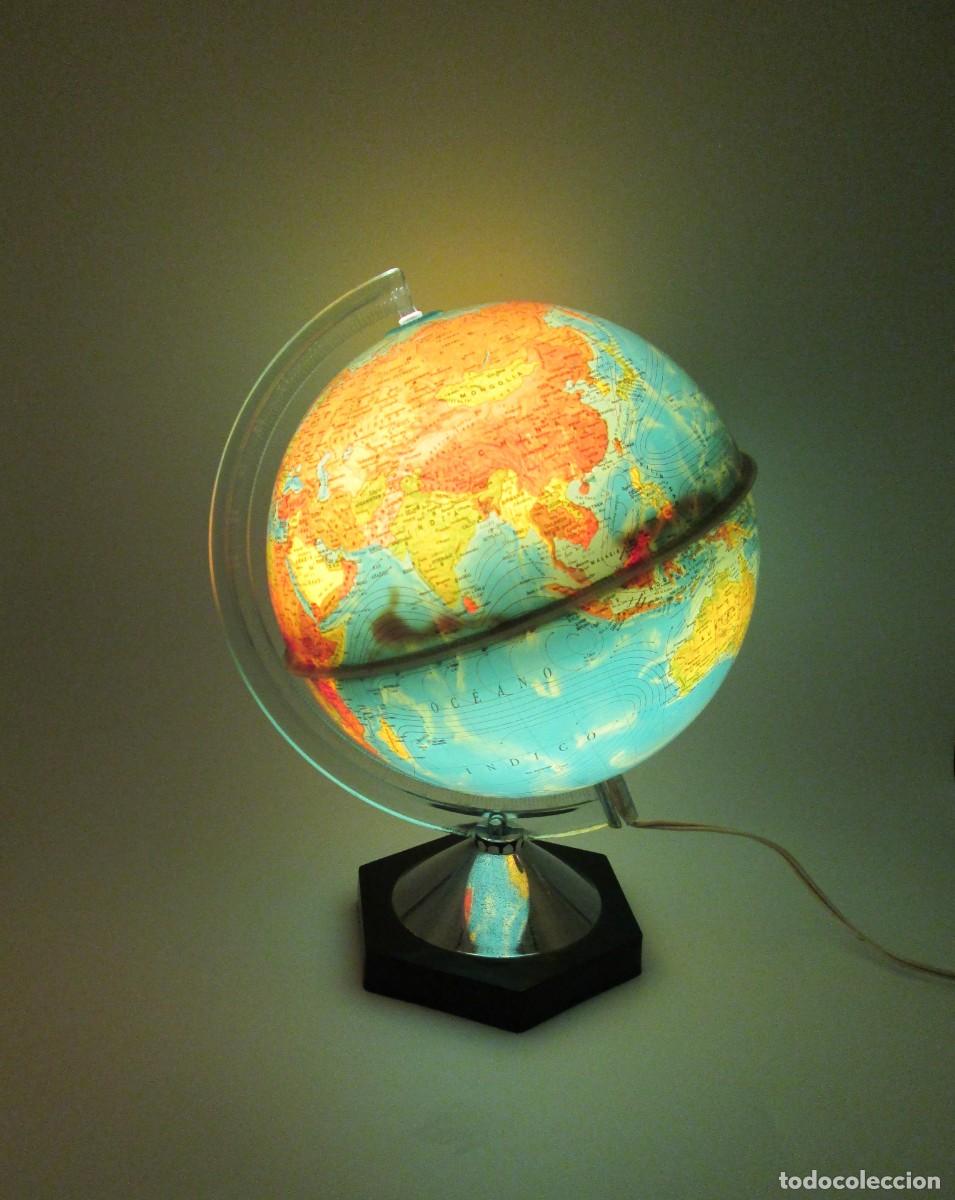 Vintage: Globo terr&aacute;queo con luz Salvat - Foto 9