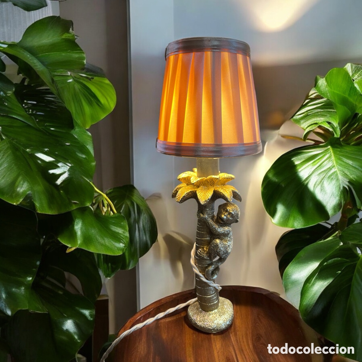 Vintage: L&aacute;mpara mono en palmera - Foto 1