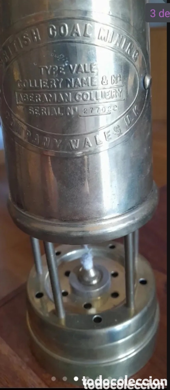 Vintage: Lampara minera objeto de decoraci&oacute;n - Foto 3