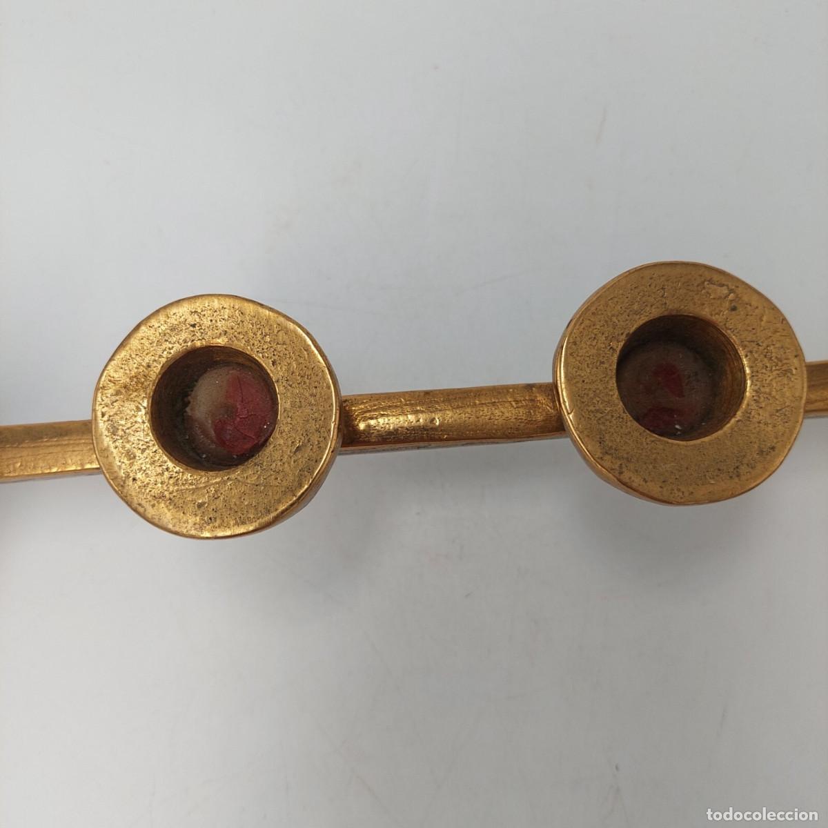 Vintage: Candelabro de bronce brutalista Harjes - Foto 3
